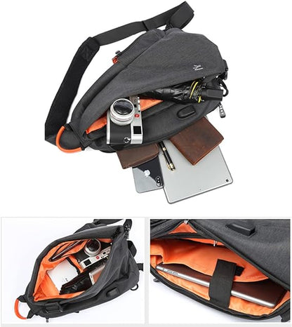 Dollcini Sport Shoulder Bag – USB Port, Waterproof, Unisex