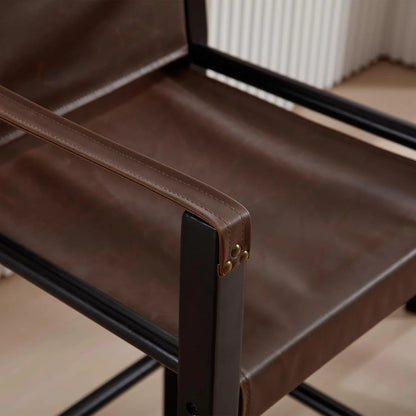 Dollcini Scaun de bar modern cu brațe pentru acasă – Piele premium, set de 2 bucăți