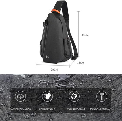 Dollcini Sport Shoulder Bag – USB Port, Waterproof, Unisex