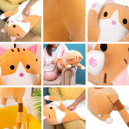 Dollcini Home Long Plush Cat – 60 cm, Multiple Colors