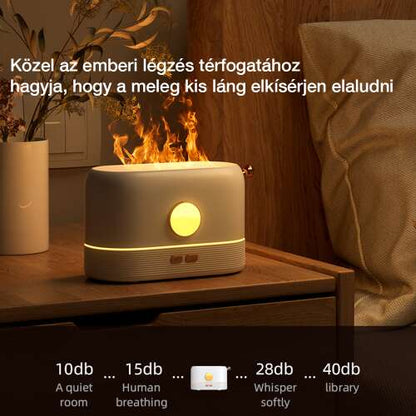 Dollcini Home Flame Humidifier – Quiet Aroma Diffuser, 200 ml