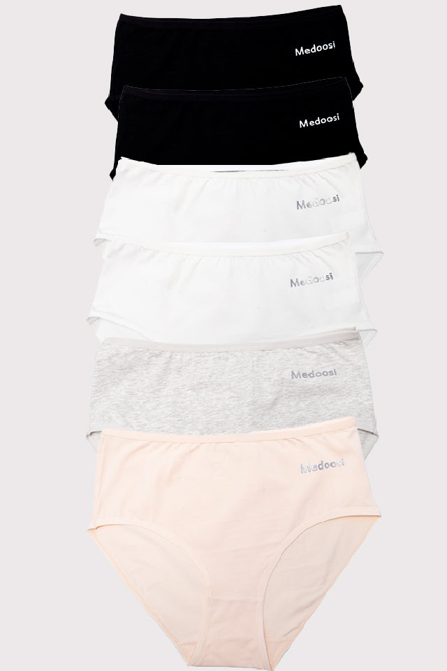 Dollcini, ženske spodnje hlačke z visokim pasom, 95% bombaž + spandex – večbarvne, paket 6 kosov, 68822