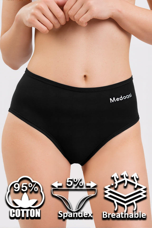 Dollcini, ženske spodnje hlačke z visokim pasom, 95% bombaž + spandex – večbarvne, paket 6 kosov, 68822