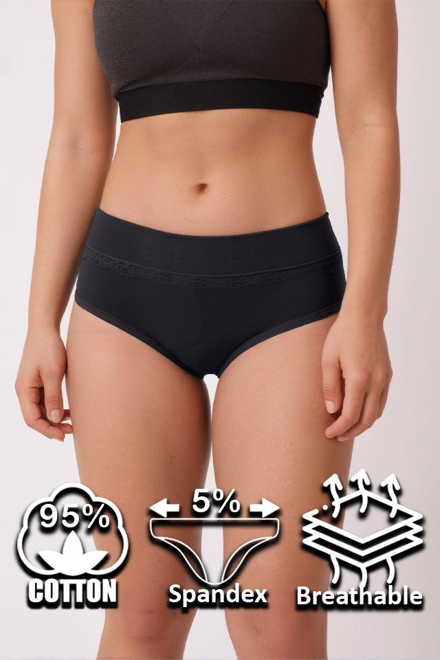 Dollcini, chiloți damă cu talie înaltă, 95% bumbac + spandex - multicolor, pachet de 6 bucăți, 69352