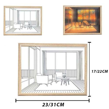 Dollcini Home LED Illuminated Wall Art – USB, Wooden Frame Decor