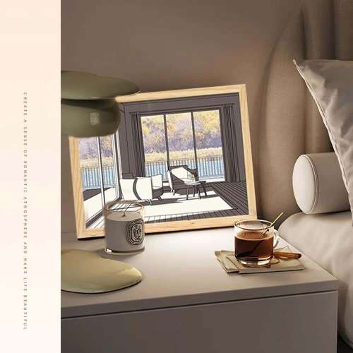 Dollcini Home LED Illuminated Wall Art – USB, Wooden Frame Decor