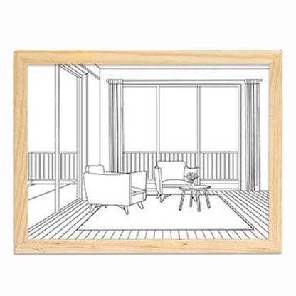 Dollcini Home LED Illuminated Wall Art – USB, Wooden Frame Decor