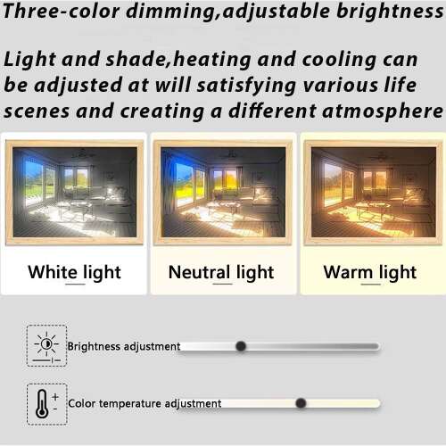 Dollcini Home LED Illuminated Wall Art – USB, Wooden Frame Decor