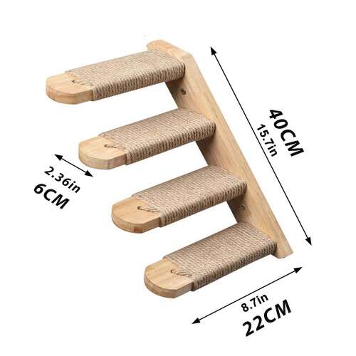 Dollcini Home Wall Cat Ladder – Safe Wooden Cat Furniture
