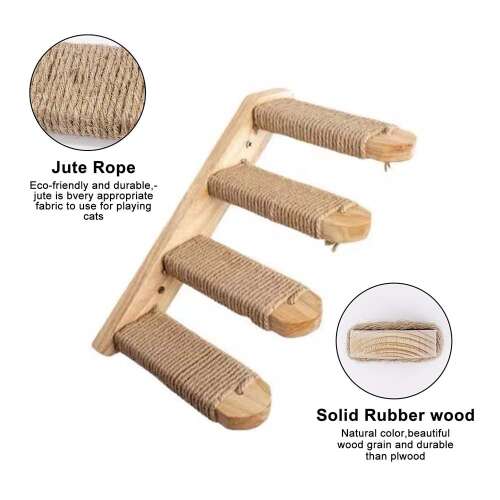 Dollcini Home Wall Cat Ladder – Safe Wooden Cat Furniture