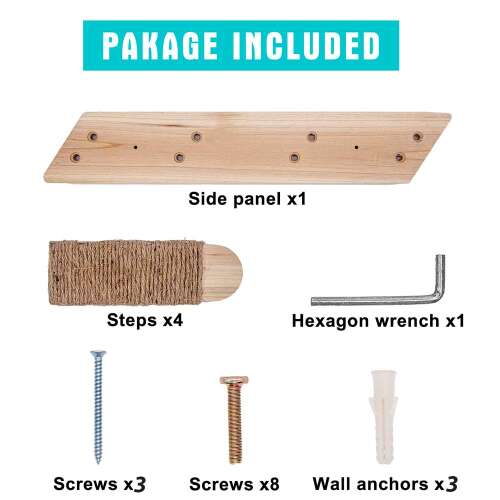 Dollcini Home Wall Cat Ladder – Safe Wooden Cat Furniture