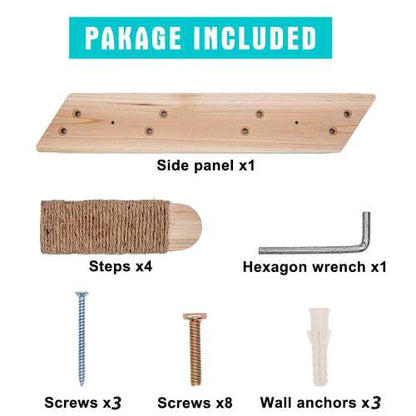 Dollcini Home Wall Cat Ladder – Safe Wooden Cat Furniture