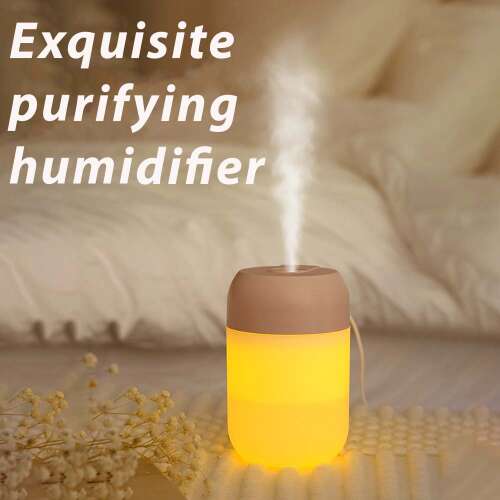 Dollcini Home Humidifier – Warm Light Aromatherapy Essential Oil Diffuser Decor