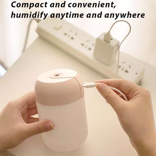 Dollcini Home Humidifier – Warm Light Aromatherapy Essential Oil Diffuser Decor