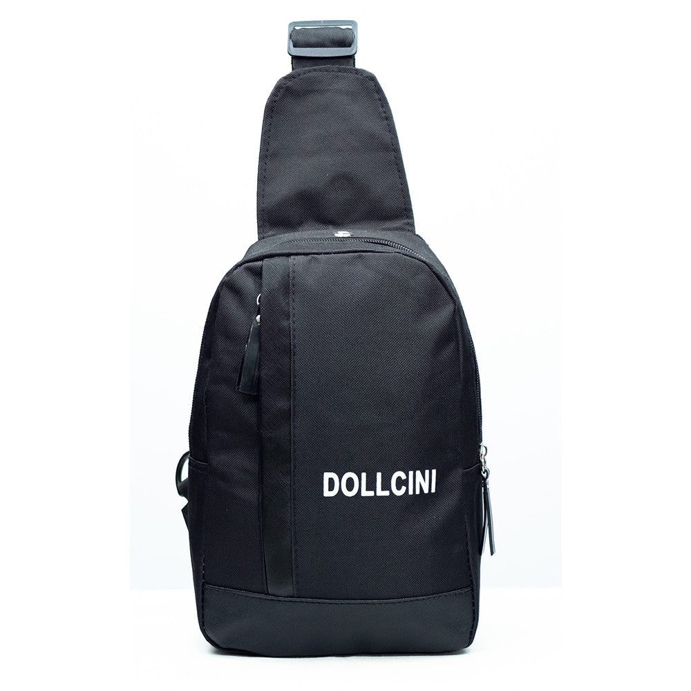 férfi crossbody bag, black, compact, made of nylon, waterproof, as a variant