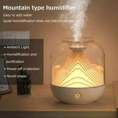 Dollcini Home Humidifier – Warm Light Aromatherapy Essential Oil Diffuser Decor