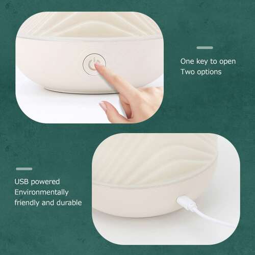 Dollcini Home Humidifier – Warm Light Aromatherapy Essential Oil Diffuser Decor