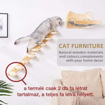 Dollcini Home Wall Cat Ladder – Safe Wood Material