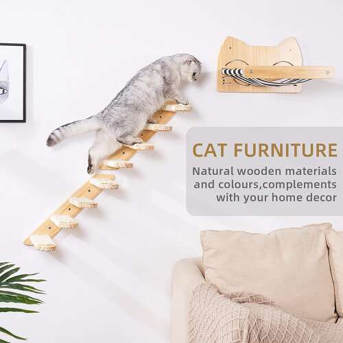 Dollcini Home Wall Cat Ladder – Safe Wood Material