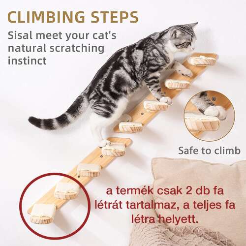 Dollcini Home Wall Cat Ladder – Safe Wood Material