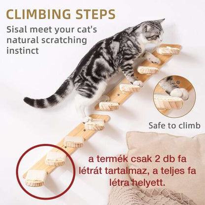 Dollcini Home Wall Cat Ladder – Safe Wood Material