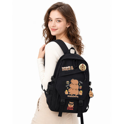 Dollcini Elegant Geantă Unisex pentru Școală – Rucsac Negru la Modă