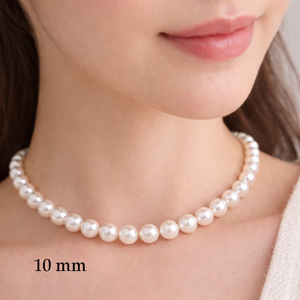 Dollcini Colier Clasic de Perle – Colier cu Perle (4 / 8 / 10 mm)