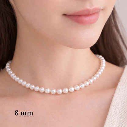 Dollcini Colier Clasic de Perle – Colier cu Perle (4 / 8 / 10 mm)