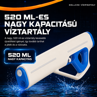 Dollcini Automata Elektromos Vízipisztoly – USB Tölthető, LED Fényes, 520 ml