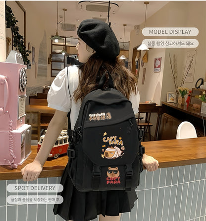 Dollcini Elegant Geantă Unisex pentru Școală – Rucsac Negru la Modă