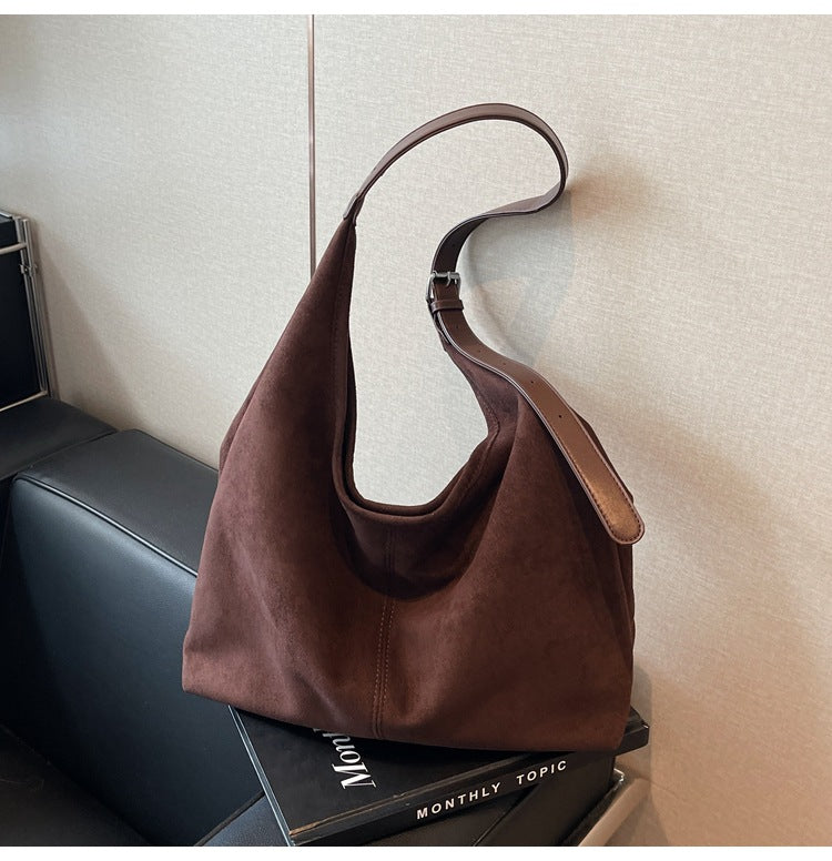 Dollcini, Geantă de umăr mare pentru femei, stil street fashion, cu portfard – piele ecologică, închidere magnetică, pentru uz zilnic