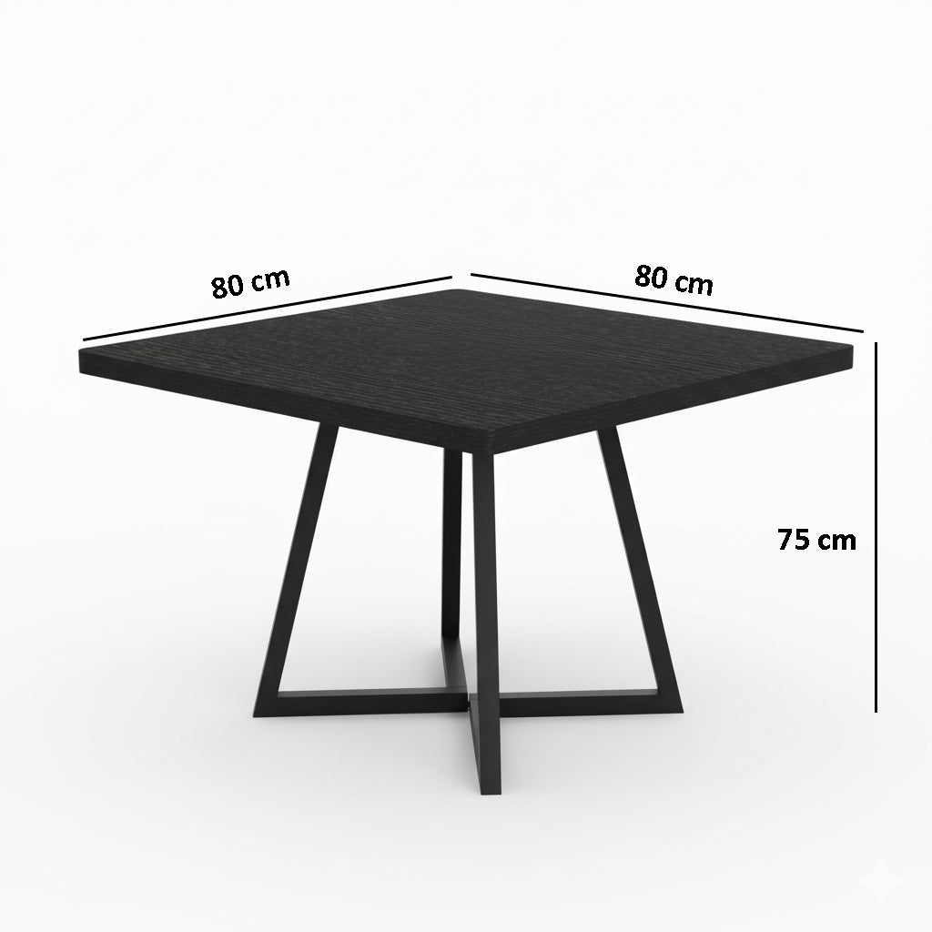 Dollcini Home Modern Dining Table, 80x80 cm – For Small Spaces, Available in Multiple Colors