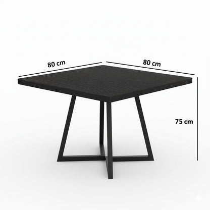 Dollcini Home Modern Dining Table, 80x80 cm – For Small Spaces, Available in Multiple Colors