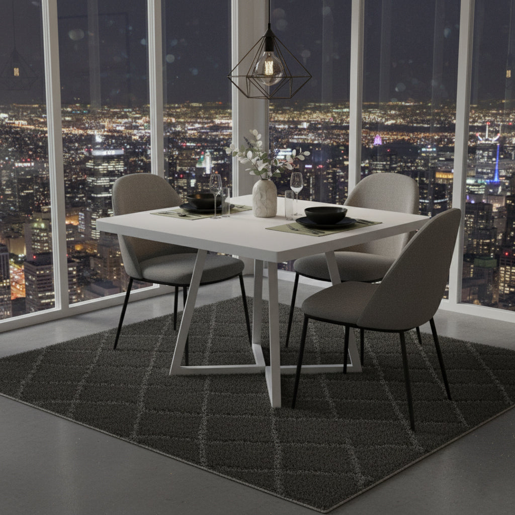 Dollcini Home Modern Dining Table, 80x80 cm – For Small Spaces, Available in Multiple Colors