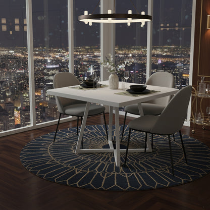Dollcini Home Modern Dining Table, 80x80 cm – For Small Spaces, Available in Multiple Colors