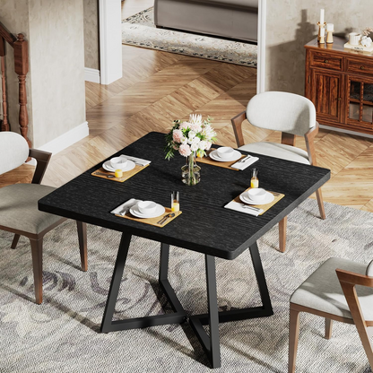 Dollcini Home Modern Dining Table, 80x80 cm – For Small Spaces, Available in Multiple Colors