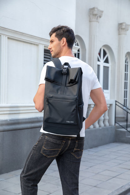 Rucsac de laptop unisex impermeabil Dollcini – din material Oxford, cu mai multe compartimente, ușor și rezistent