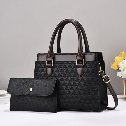 Dollcini Women's Large Tote Handbag and Wallet Set – Elegant, Zippered, with Shoulder Strap