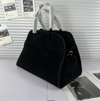 Dollcini Suede-Effect PU Women's Handbag – Large Shopper Bag, Available in Multiple Colors