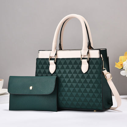 Dollcini Women's Large Tote Handbag and Wallet Set – Elegant, Zippered, with Shoulder Strap