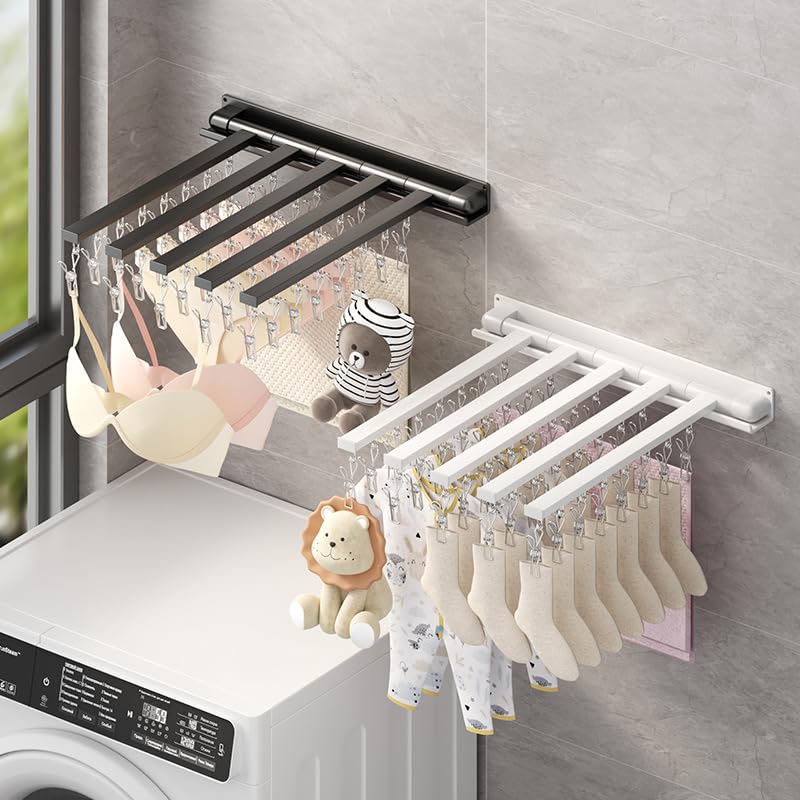 Dollcini Home Space-Saving Wall-Mounted Clothes Dryer – Multifunctional