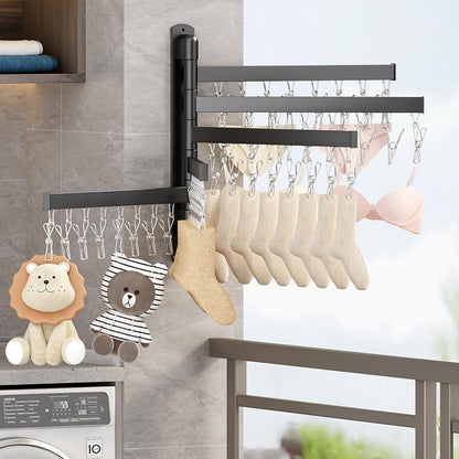 Dollcini Home Space-Saving Wall-Mounted Clothes Dryer – Multifunctional