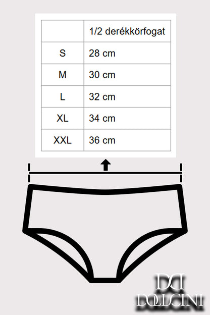 Dollcini, ženske tangice z visokim pasom, brazilske ženske tangice, čipkaste ženske tangice -95% bombaž + spandex, večbarvne, paket 6 kosov