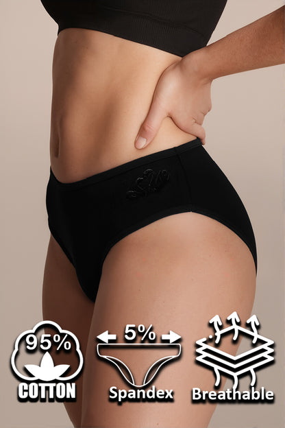 Dollcini, Chiloți clasici pentru femei, 95% bumbac + spandex - Multicolor, pachet de 6 bucăți