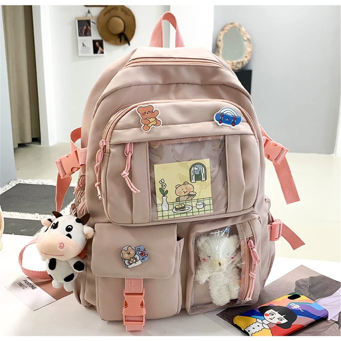 Dollcini Elegáns Iskolatáska Fiúknak és Lányoknak – Laptop Hátizsák Praktikus Rekeszekkel