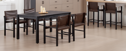 Dollcini Scaun de bar modern cu brațe pentru acasă – Piele premium, set de 2 bucăți