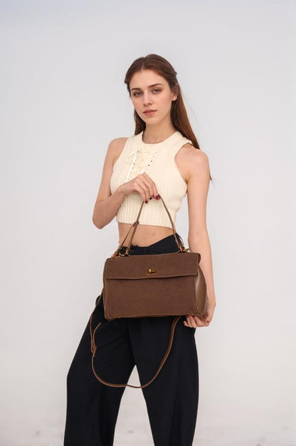 Dollcini Vintage Women's Shoulder Bag – Premium Faux Leather Bag