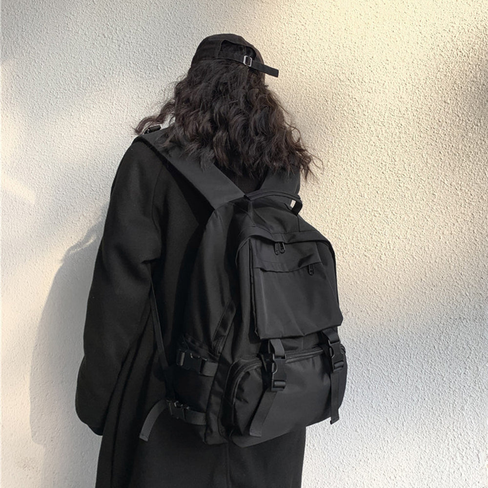 Dollcini Ergonomic Unisex School Backpack with Laptop Compartment – Black-Do not carry more than 3 kg
