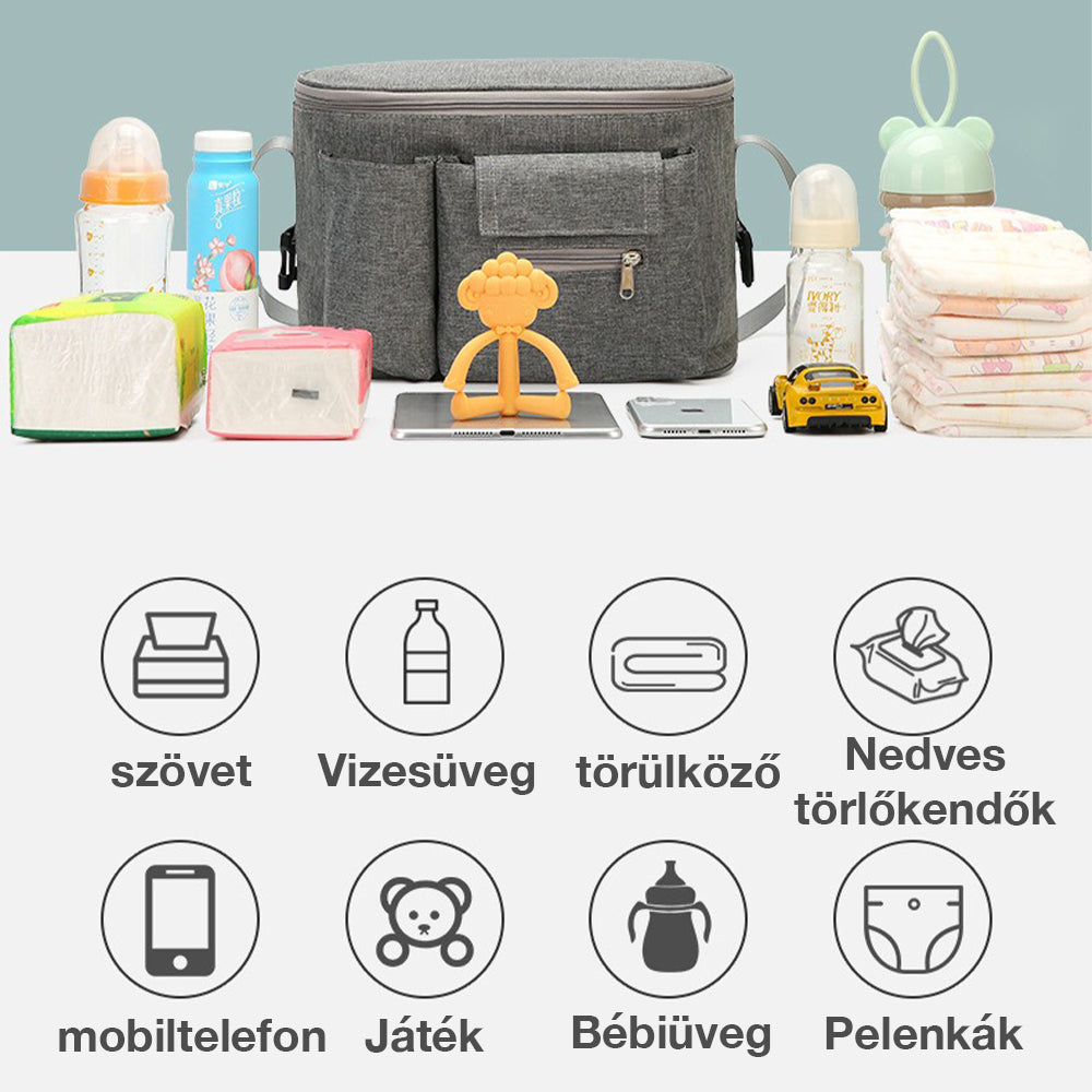Dollcini Universal Stroller Bag – Diaper Storage Organizer
