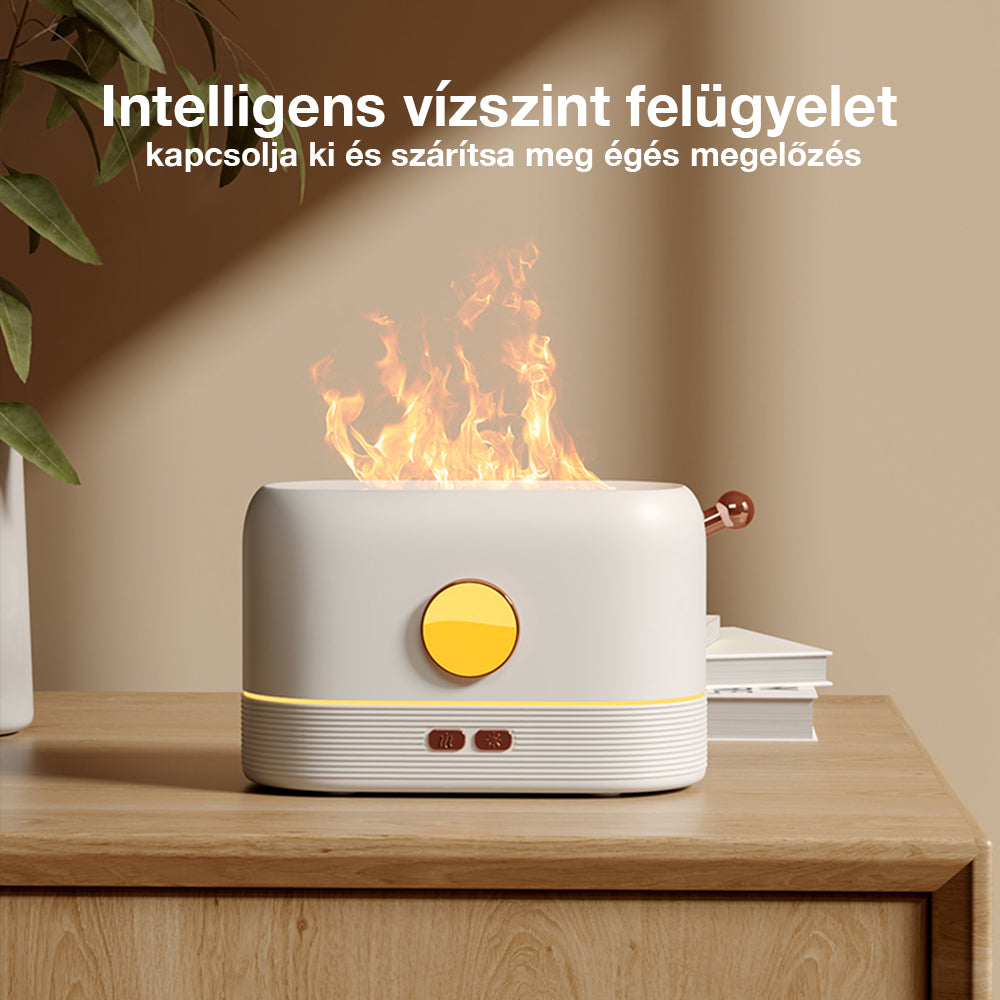 Dollcini Home Flame Humidifier – Quiet Aroma Diffuser, 200 ml